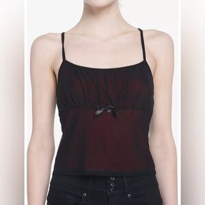 Y2K Style Goth Black Camisole Top